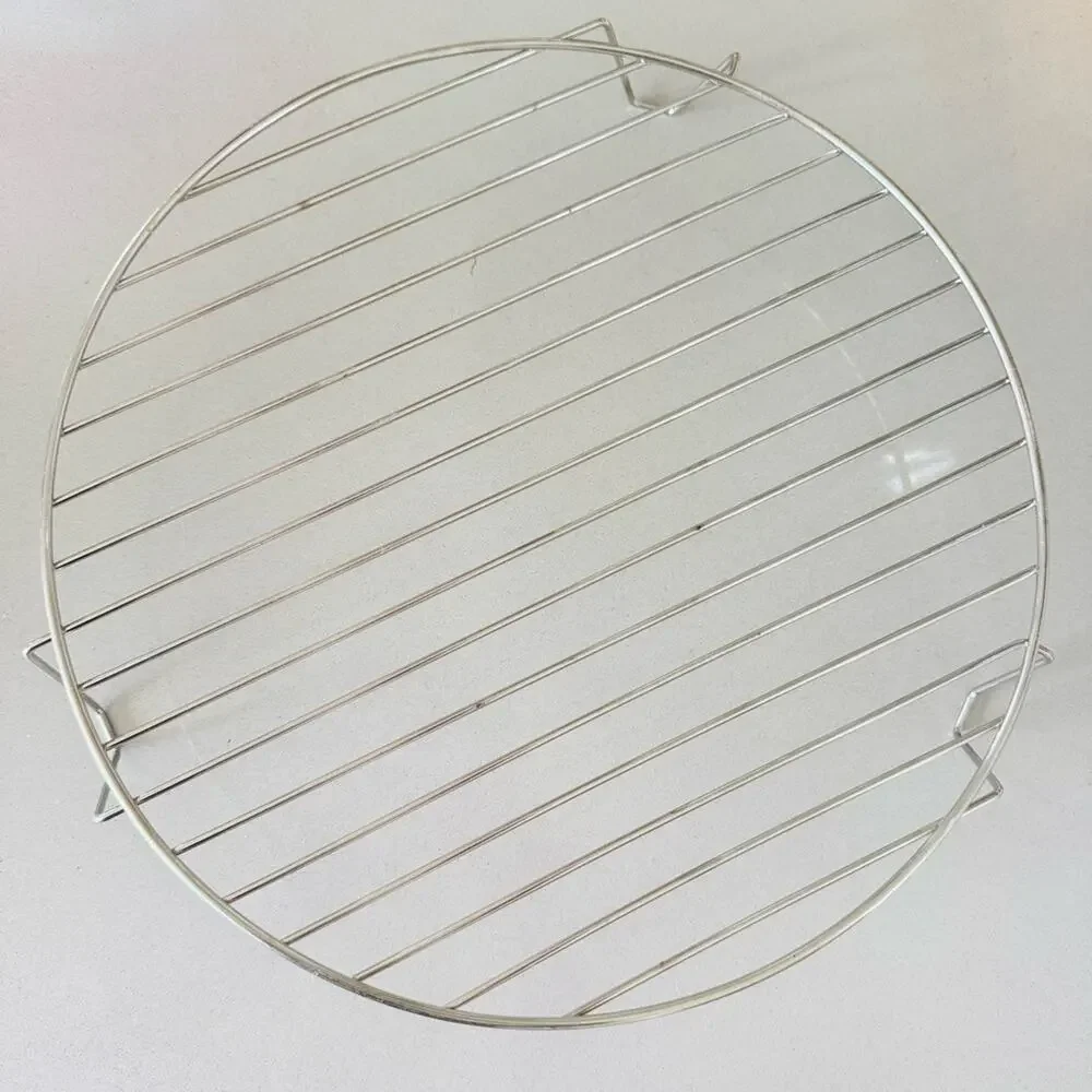SHARPER IMAGE Round Stainless Steel Silver 14” Baking Rack Counter Cooling Stand